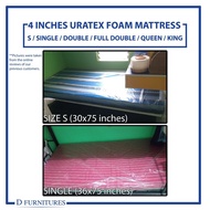 ♞,♘,♙Original URATEX 4 Inch Thick Foam Mattress W Cotton Cover - 30x75- 36x75- 48x75- 54x75- 60x75-