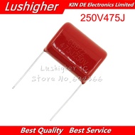 250V475J 25MM 10PCS Pitch 250V 475K 475J 4.7UF 475 4700PF CBB Polypropylene Film Capacitor pxc6