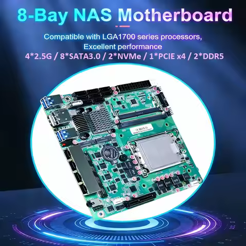 Topton Q670 B760 8-Bay Firewall NAS Motherboard Intel 12-14th LGA1700 8*SATA 2*NVMe 4*2.5G 1*PCIEX4 
