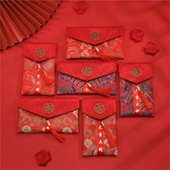 Silk Red Packet Cloth Bag Wallet Envelope Angpao Angpow CNY Wedding Father Mother Birthday Dragon 2024 龙年丝绸锦缎利是封布红包