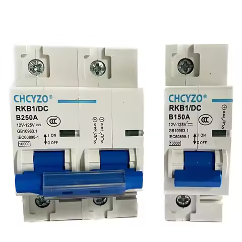 1P/2P DC circuit breaker 80A 100A 125A 150A 200A 250A current protection switch for 12/24/48/120V so