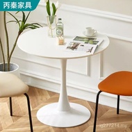 Living Room Sofa Side Table Solid Wood American Small Round Table Tulip Round Table Table Coffee Tab