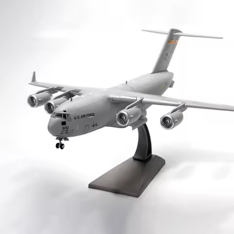 US 1:200 C-17 Transport Aircraft Model Globemaster III Alloy Aircraft Model Simulation Static Milita