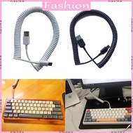 NAV Type C Coiled Cable Wire Mechanical Keyboard GH60 USB Cable Type-C to USB Port for  GH60 Keyboar