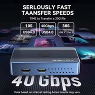 Acasis 40Gbps SSD Enclosure & 7 in 1 Dock Station USB C 3.1 PD 100W 8K 60HZ For Macbook Pro