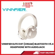 VINNFIER ELITE 8 BT (CREAM) BLUETOOTH V5.4 HEADPHONE WITH AUDIOJACK