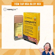 Dầu con lăn Longevity chính hãng nhập khẩu Mỹ Nanogize Essential Oil 21 mL - Dr Chubby