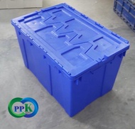 กล่องพลาสติกฝาคู่ขนาดใหญ่ กล่องเอนกประสงค์ กล่องเก็บอะไหล่ ขนาด 60x40x36.5 cm.(แพ็ค 4 ใบ)มีให้เลือก 5 สี. PPK Pallet
