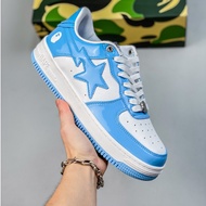 Bape Sta To Low Casual Board Shoes, Blue and White
