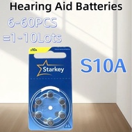 6-60 pcs Size 10 Starkey Hearing Aid Batteries Premium Hearing Aid Batteries A10 10A ZA10 10 S10A