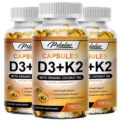 Vitamin D3 + K2 Supplement - Promotes Strong Bones, Calcium Absorption, Teeth, Heart, Cardiovascular