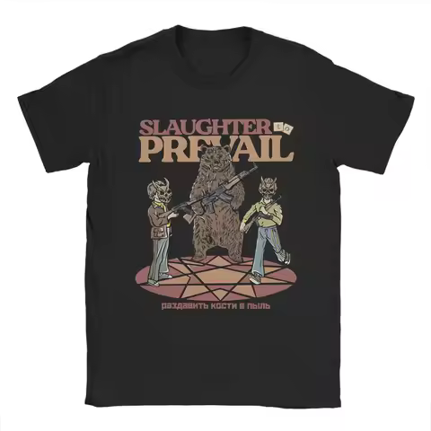 Slaughter to Prevail Band T Shirt Summer Harajuku T Shirts Couple 100% Cotton O-Neck Top Tees Short 