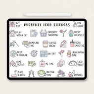 數碼 日常圖標貼紙 | GoodNotes、Notability 電子數字貼紙