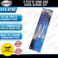 Licota 2pcs "O" Ring and Hook Scribe Set | ATG-6106 Straight Pick Combination Pick Hook Pick