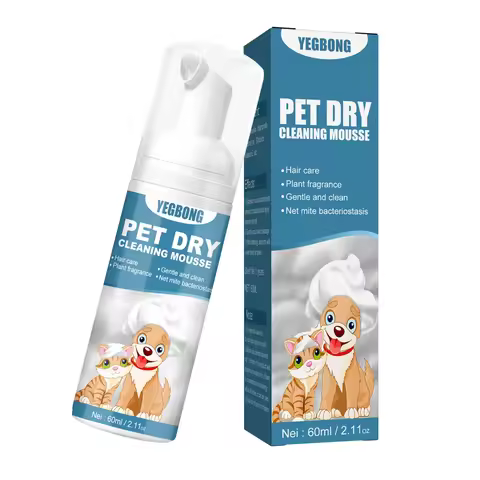 Cat Dry Shampoo No Rinse Dogs Cats Cleaning Mousse Rinse Free Pet Shampoo Bathless Cleaning Odor Rem