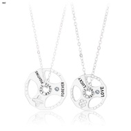 SKI Dumbbell Tablet Shaped Couple Necklace Love Letter Alloy Hanging Pendant Neck Jewelry Gift For Love New