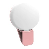 Mini Selfie Ring Light Portable Clip-on Selfie Fill Light USB Rechargeable Battery Operated LED Fill