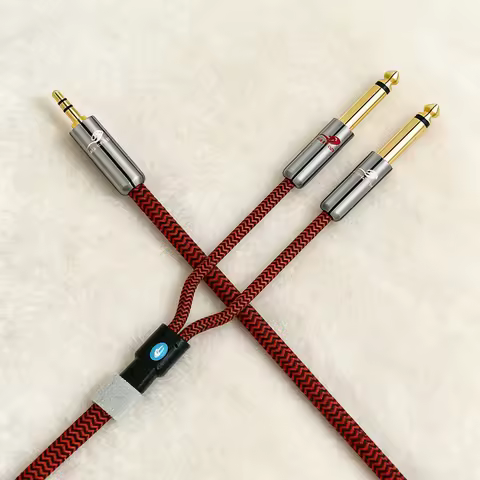 3.5mm to 2TS Audio Cable Delivers Voltage Mane Diamond-Fanged Clarity Converts 3.5mm to 2TS Interfac
