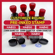 Customize Round Pre-Inked Stamp / Company Flash Stamp / Cop Syarikat Bulat / Rubber Stamp