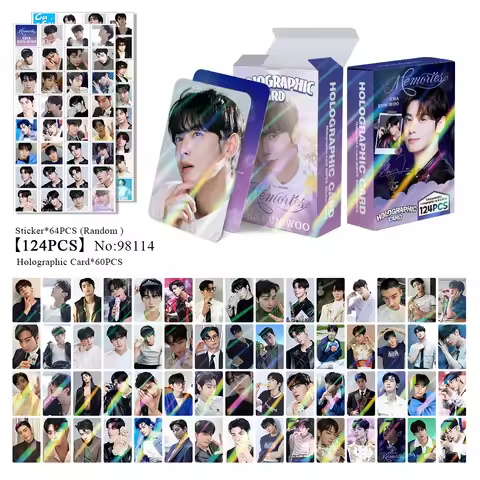 124Pcs/Set Kpop Idol Boy Group ASTRO New Album Series Flash Cards Stickers Postcards Lomo Cards EUNW