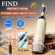FIND NEW 60 Ribs Automatic Umbrella UV protection Folding large storm-resistant Heavy Duty umbrella