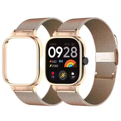 Metal Strap Case Protector for Redmi Watch 4 Watchband for xiaomi redmiwatch 4 Bracelet+Protect Cove