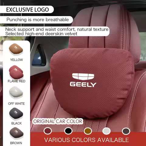 Car Neck Pillow Seat Headrest Lumbar Spine Protectio For Geely Coolray Monjaro Geometry C Tugella GX