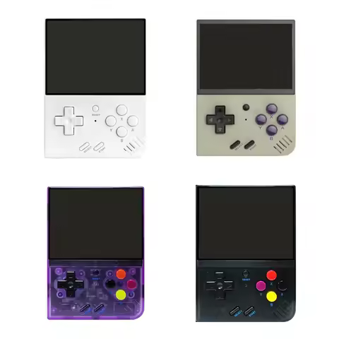 B03B-Retro R33s Handheld Game Console Transparent 3.5 Inch Ips Screen Game Console Mini Portable Gam