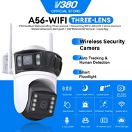 V380 CCTV Camera 9MP Three lenses wireless wifi CCTV Full Color Night Vision 360 degree Rotation Fam