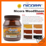 Nicora Woodsheen 320ML / cat kayu / wood varnish / syelek kayu / cat kayu matte / shellac / wood paint / cat kayu syelek