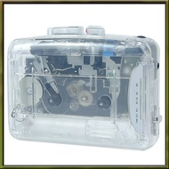 Cassette Player Portable Transparent Tape Player Tape Drive Player Radio Cassette Player with Headph