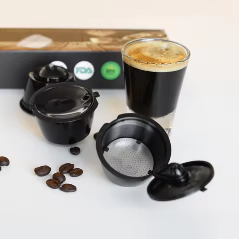 Icafilas Reusable Coffee Capsule for Nescafe Dolce Gusto Espresso Refill Crema Dolci Gusto Metal Mes