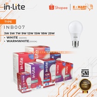 INLITE Led Bulb 9w 12w 4000K Cool Whitenatural