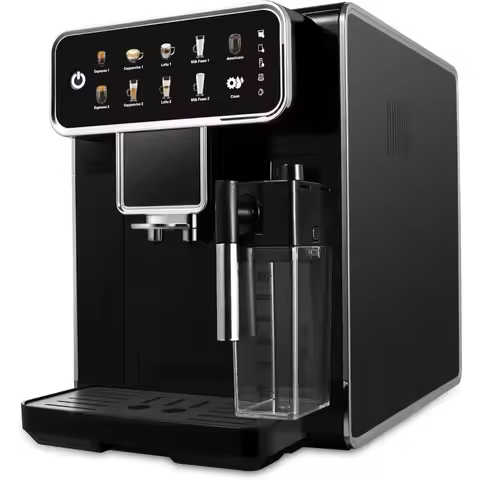 Fully Automatic Espresso Machine 12 Cup Coffee Maker One-Touch Cappuccino/Latte/Americano/Espresso w