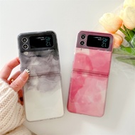 Watercolour painting Folding Cover for Samsung Galaxy Z Flip 4 Transparent Protective Anti-fall Mobi