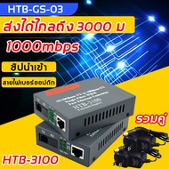（จัดส่งกทม）NetLINK Gigabit Media Converter HTB-GS-03 (A/B) Fiber Optic 20KM Single-mode Single-fiber WDM RJ45 (2 ตัว A และ B)