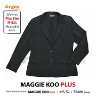 ARGOS [25279] Women Plus Size M-6XL Stretchable 2 buttons Blazer Jacket with Pocket Cover MAGGIE KOO