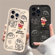 For Poco F3 GT F4 F5 F2 F7 Pro Ultra M3 M6 M7 Pro Cute Crayon Shin chan Pattern Phone Soft Shell
