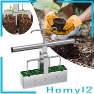 [HOMYL2] 4 Cells Handheld Soil Block Maker Soil Quickly Maker Soil Blocking Tool for Propagator Outdoor Vegetable Potting Soil