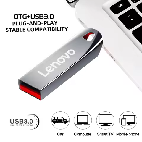 Lenovo Metal Pen Drive High-Speed USB Flash Drive OTG 512GB 256GB 128GB 64GB Portable SSD for PC Pho