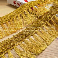 Golden Soft Row Beard Dragon Beard Lace Phnom Penh Tassel Curtain Fabric Decoration Edge Stage Costu
