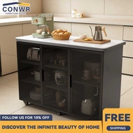 CONWR Kitchen Cabinet Storage Cabinet Cupboard Kitchen Cutting Table Household Multi Layer Rack Isla