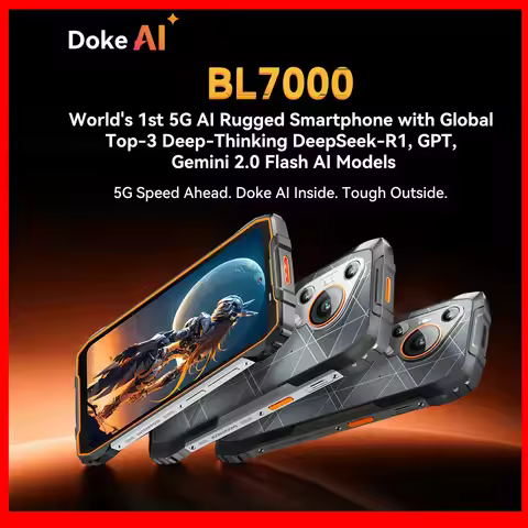 BLACKVIEW BL7000 5G AI Rugged Phone Deepseek GPT Android 15 Smartphone, 6.78" HD+2.4K Display 120Hz,