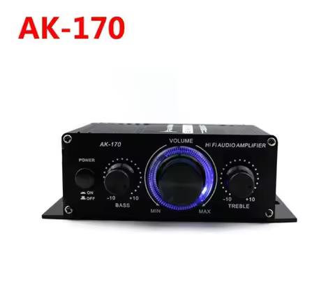 Mini Small Power Amplifier AK-170 Power Amplifier 12V Dual Channel Power Amplifier