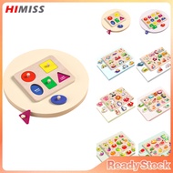 HIMISS Wooden Puzzles For Toddlers 0-3 Years Old Wooden Peg Animal Traffic Shape Jigsaw Puzzles Early Educational Toys For Kids