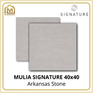 Keramik Lantai Mulia 40x40 Arkansas Stone / Abu Matt Doff KW1