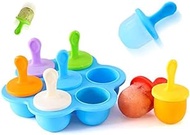 Ice Cream Mold Silicone Mini Ice Pops Mold Ice Cream Ball Lolly Maker Popsicle Molds Baby Fruit Shake DIY Food Supplement Tool