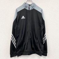 古著adidas運動外套/球衣，黑色，L碼