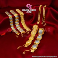 GJ Jewellery Emas Bangkok 24K Bracelet - Gelang Coco Biskut/Biscuit Tawar Pulut Dakap {Viral &amp; 100% Original Emas Bangkok Golden Jaguar Jewellery}
