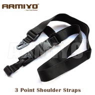 Armiyo 3 Point Adjustable Bungee Sling Shoulder Strap Iron Metal Buckle Stronger Carry Bag Camera